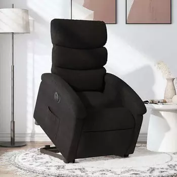 vidaXL Relaxsessel mit Aufstehhilfe Elektrisch Schwarz Stoff (3204004)