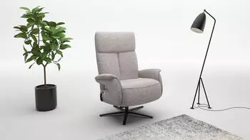sit&more Triple Seven Xtra Large TV-Sessel Silber 100% Polyester bis 200kg (Triple Seven XL)