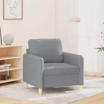 vidaXL Sessel Stoff Hellgrau 60cm (359462)