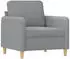 vidaXL Sessel Stoff Hellgrau 60cm (359462)