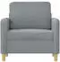 vidaXL Sessel Stoff Hellgrau 60cm (359462)
