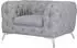 Home Affaire Glynis Chesterfield-Sessel Samtoptik Polyester, grau