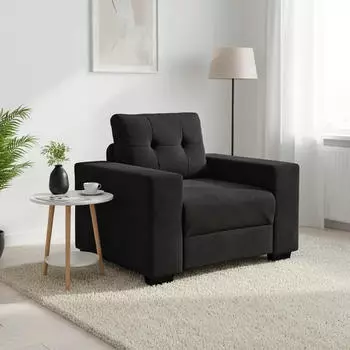 vidaXL Sessel Samt Schwarz 100x78x80cm (4105103)