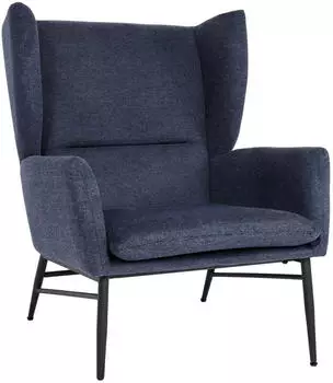 MCW Lounge-Sessel L62 Polster Stoff/Textil Blau (MCW-L62)