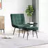 vidaXL Relaxsessel mit Hocker Dunkelgrün Samt (4012329)