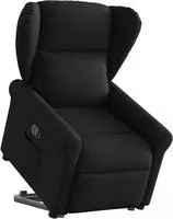 vidaXL Relaxsessel mit Aufstehhilfe Schwarz Stoff