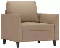 vidaXL Sessel Cappuccino-Braun 60 cm Kunstleder