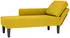 vidaXL Chaiselongue mit Kissen, rechte Armlehne, Gelb, Samt (4009813)