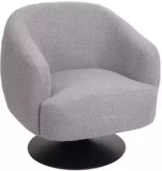 MCW Lounge-Sessel J76 drehbar, Boucl&eacute;, hellgrau (MCW-J76)