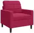 vidaXL Sessel Samt Weinrot 60cm (4007608)