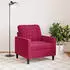 vidaXL Sessel Samt Weinrot 60cm (4007608)