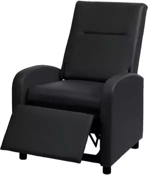 MCW Relaxsessel H18 Kunstleder klappbar, schwarz (MCW-H18)