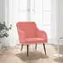 vidaXL Sessel Samt Rosa 63x76x80cm
