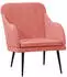 vidaXL Sessel Samt Rosa 63x76x80cm
