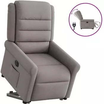 vidaXL Relaxsessel mit Aufstehhilfe Elektrisch Taupe Stoff (3303341)