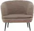 Livetastic Nordkoster Sessel Teddystoff Metall, Schwarz/Hellbraun (002615036301)