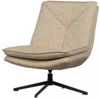 Woood Milaro Drehsessel Stoff Natur, 75x88x94cm