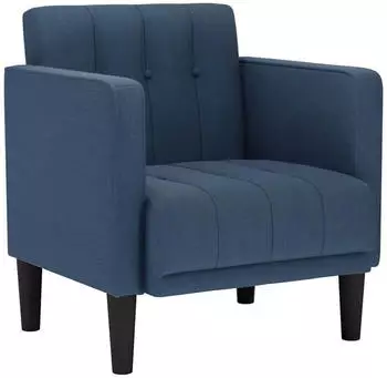 vidaXL Sessel mit Armlehnen Stoff Blau 53cm (4100549)