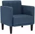 vidaXL Sessel mit Armlehnen Stoff Blau 53cm (4100549)