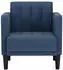 vidaXL Sessel mit Armlehnen Stoff Blau 53cm (4100549)