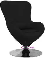 vidaXL Eiersessel Schwarz 63 x 73 x 90 cm Stoff