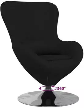 vidaXL Eiersessel Stoff Schwarz 63x73x90cm