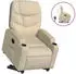 vidaXL Relaxsessel mit Aufstehhilfe Creme Stoff (3204605)