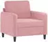 vidaXL Sessel mit Hocker, Samt, Rosa, 60cm (3201167)
