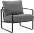 CLP Manea Loungesessel Polster Metallgestell Dunkelgrau (323814)