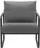 CLP Manea Loungesessel Polster Metallgestell Dunkelgrau (323814)