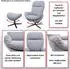 MCW Relaxsessel mit Hocker L12, drehbar, Stoff/Textil, braun (MCW-L12)
