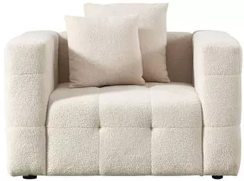Home Deluxe Sessel COMO Bouclé-Stoff, Beige