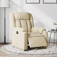 vidaXL Relaxsessel Elektrisch Creme Stoff