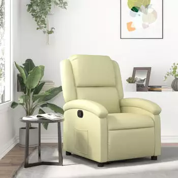 vidaXL Relaxsessel Creme Echtleder (3205922)