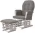 MCW Relaxsessel MCW-C76 Schaukelfunktion Bouclé-Stoff grau/weiß (95192)