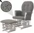 MCW Relaxsessel MCW-C76 Schaukelfunktion Bouclé-Stoff grau/weiß (95192)