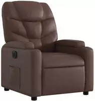 vidaXL Elektrischer Relaxsessel Braun Kunstleder