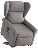 vidaXL Relaxsessel mit Aufstehhilfe Taupe Stoff
