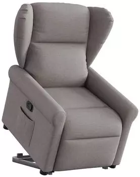 vidaXL Relaxsessel mit Aufstehhilfe, Stoff, Taupe (3303381)