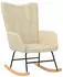 vidaXL Schaukelstuhl Stoff Creme (327613)