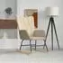 vidaXL Schaukelstuhl Stoff Creme (327613)