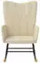 vidaXL Schaukelstuhl Stoff Creme (327613)