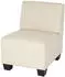 MCW Moncalieri Modularer Sessel ohne Armlehnen, Mittelteil, Kunstleder, Creme