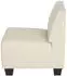 MCW Moncalieri Modularer Sessel ohne Armlehnen, Mittelteil, Kunstleder, Creme
