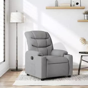 vidaXL Relaxsessel Hellgrau Stoff (374147)