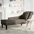vidaXL Chaiselongue mit Kissen, rechte Armlehne, Grau, Kunstleder (4009858)