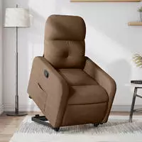 vidaXL Relaxsessel mit Aufstehhilfe Braun Stoff