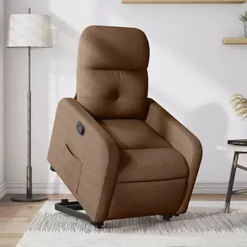 vidaXL Relaxsessel mit Aufstehhilfe Braun Stoff (3206799)