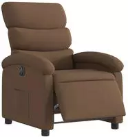 vidaXL Relaxsessel Elektrisch Braun Stoff