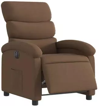 vidaXL Relaxsessel Elektrisch Stoff Braun (3203958)